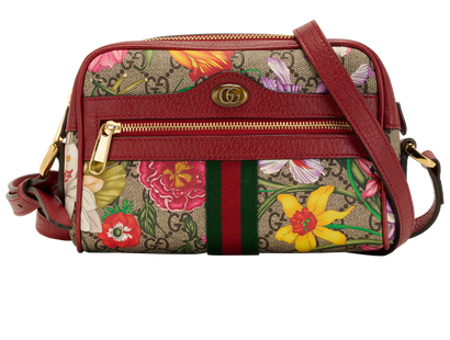Ophidia Flora Crossbody, &pound;750, Handbags, Beige/Red, Canvas, Front view